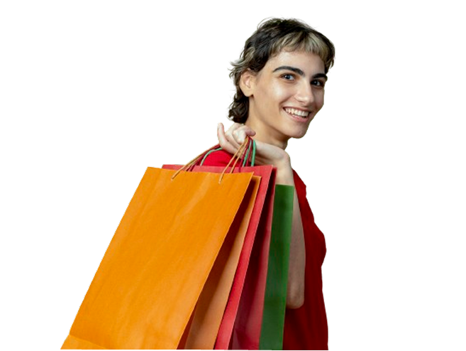 Woman with shopping bags